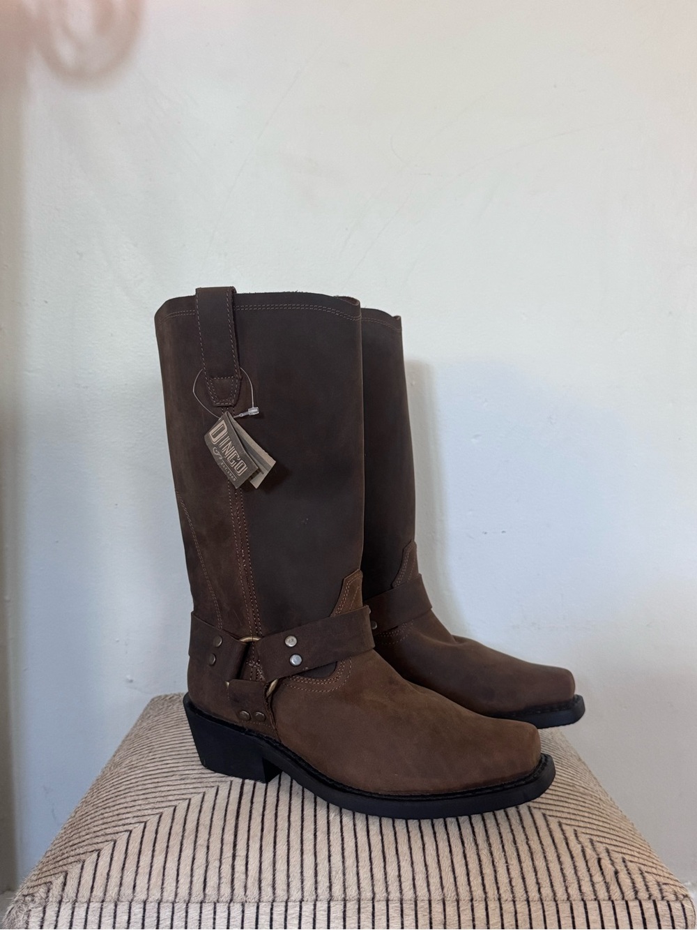 DINGO Dan Post Molly Harness Boot Gaucho Leather, Snoot Toe NEW WITH TAG! NWT